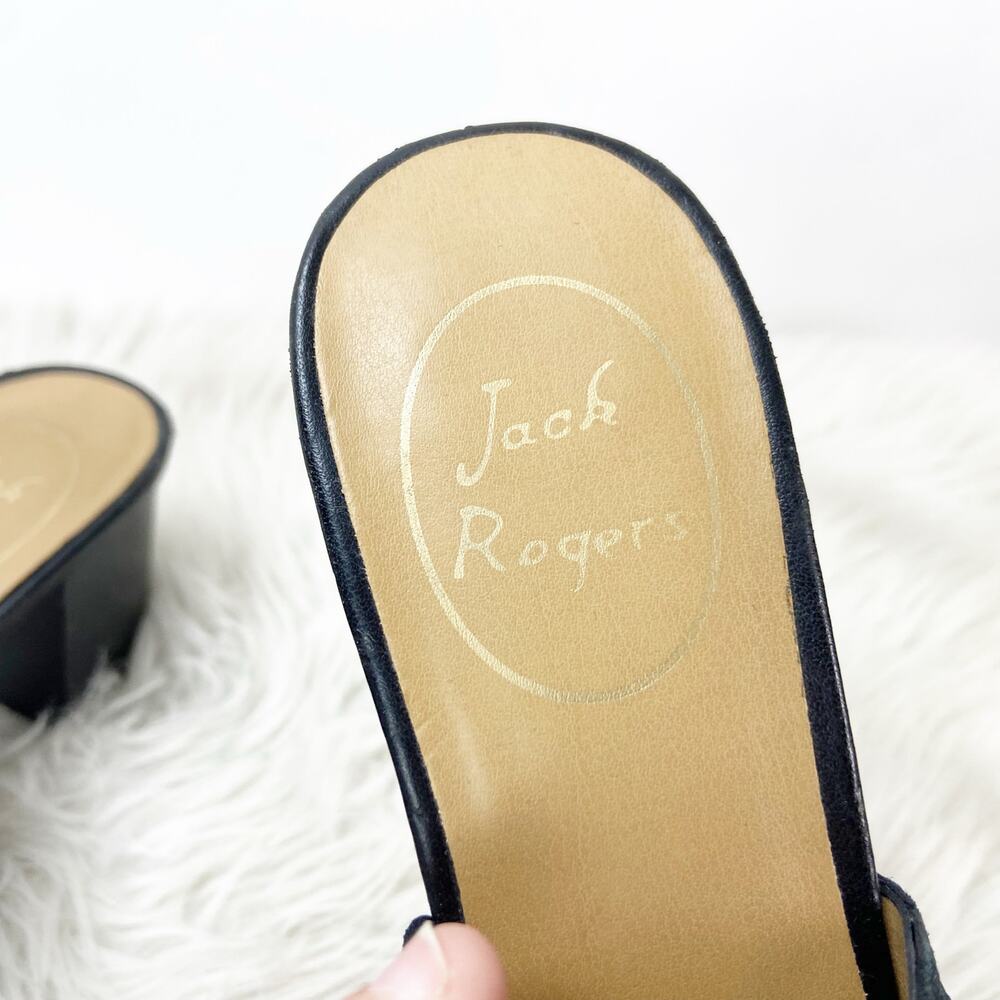Jack Rogers 8.5 M Womens Black Suede Leather Campbell Slide Mule Sandals - Picture 13 of 16
